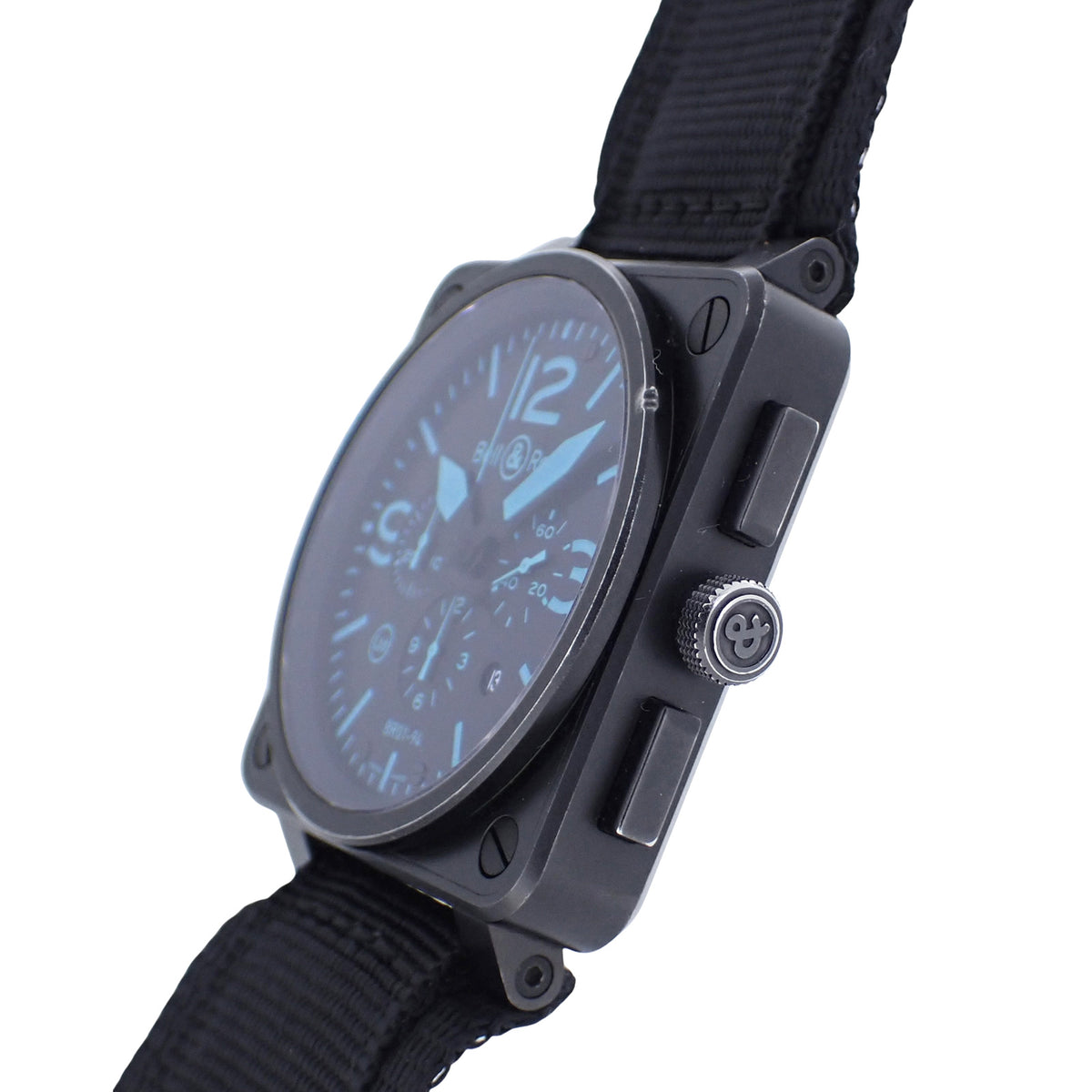 世界500本限定 Bell＆Ross ベル＆ロス BR01-94 クロノグラフ BR01-94-Sblu メンズ 腕時計