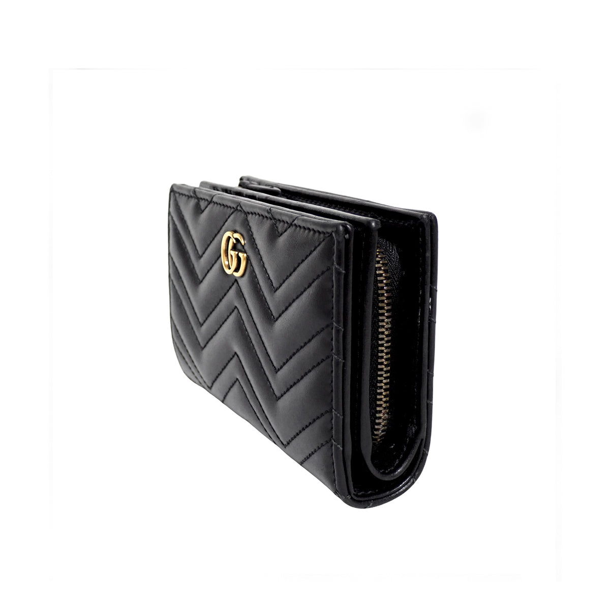 GUCCI グッチ ダブルG カードケースウォレット 781583 ブラック ブラック レディース 二つ折り財布