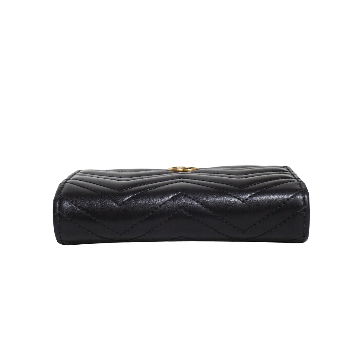 GUCCI グッチ ダブルG カードケースウォレット 781583 ブラック ブラック レディース 二つ折り財布