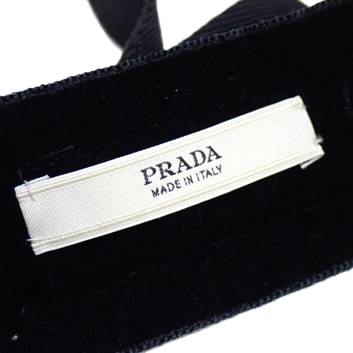 PRADA プラダ ビジュー ベロア ベルベット サッシュ ブラック ブラック レディース ベルト