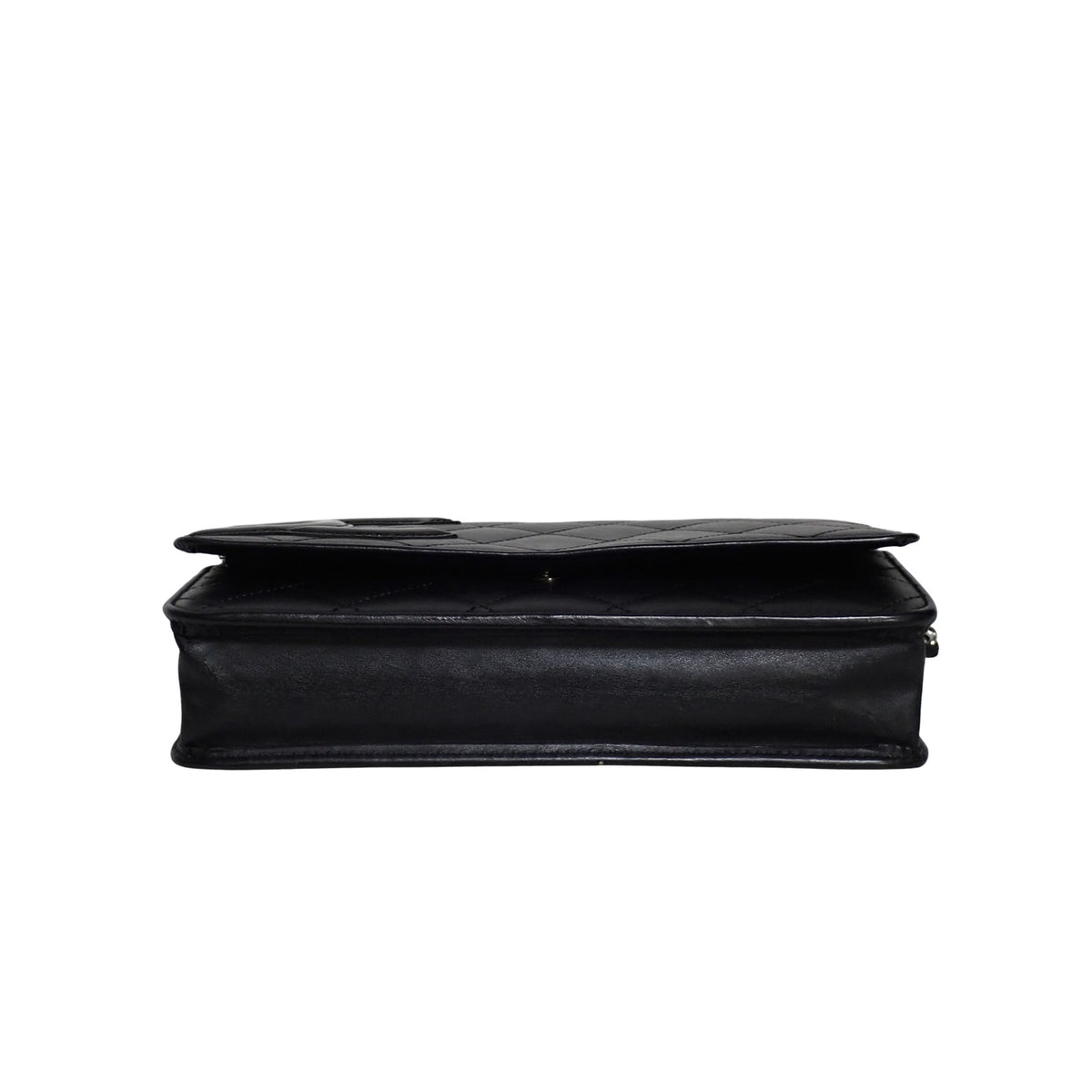 CHANEL シャネル カンボンライン チェーンウォレット A46646 カーフスキン ブラック ブラック レディース ショルダーバッグ