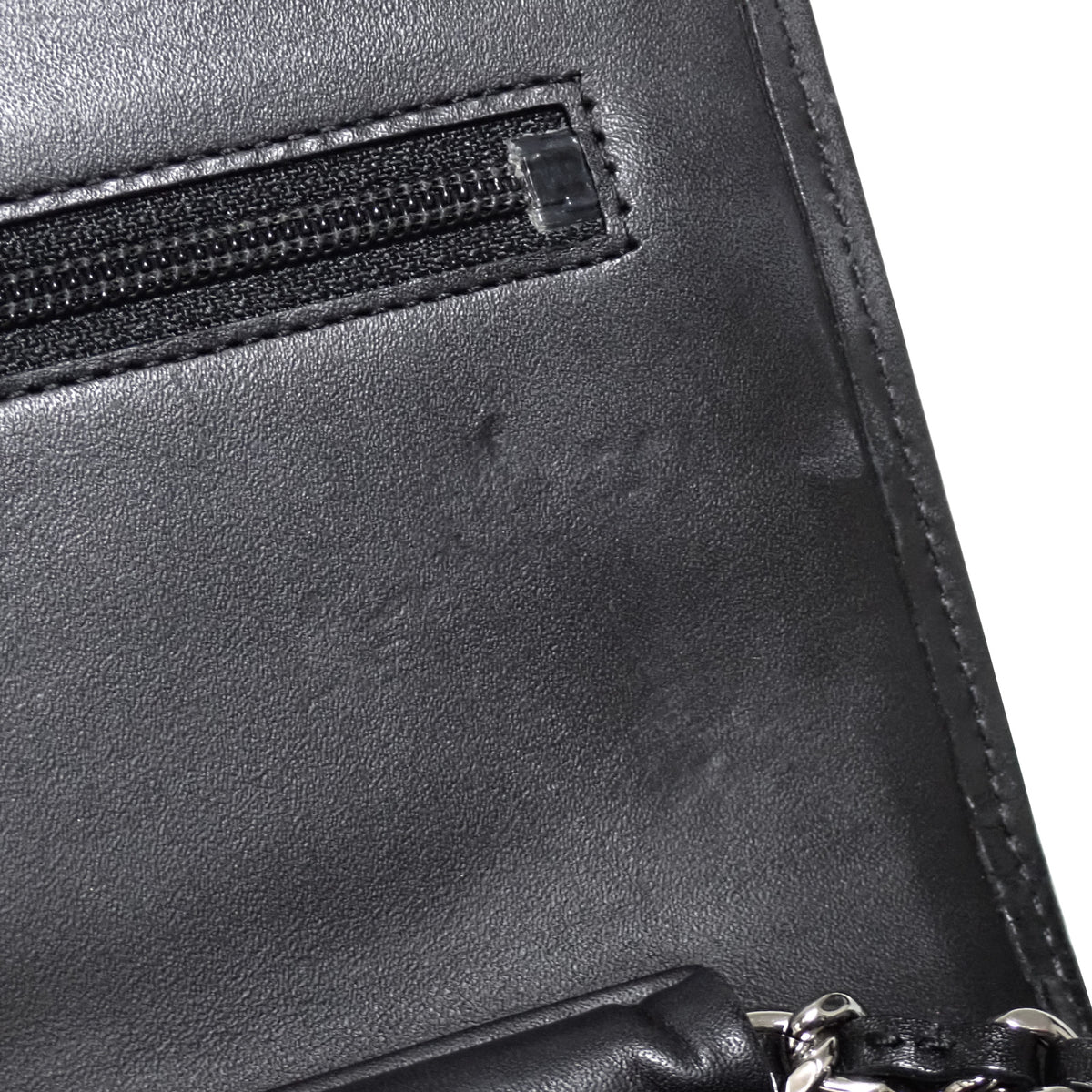 CHANEL シャネル カンボンライン チェーンウォレット A46646 カーフスキン ブラック ブラック レディース ショルダーバッグ