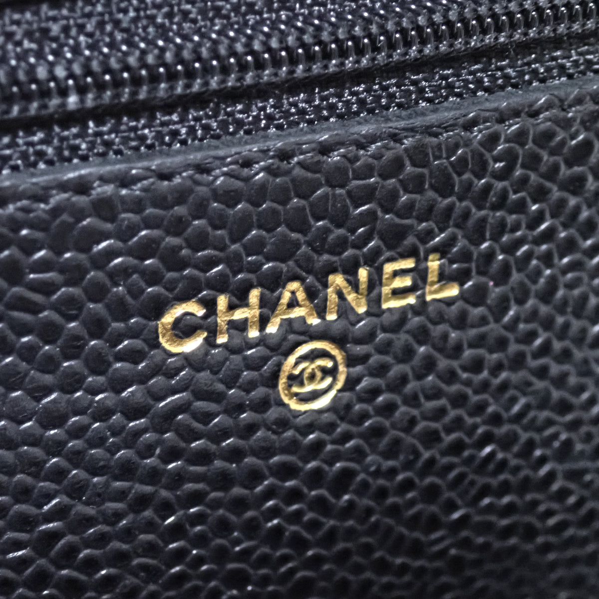 CHANEL シャネル マトラッセ キャビアスキン チェーンウォレット AP0250 ブラック ゴールド金具 ブラック レディース ショルダーバッグ