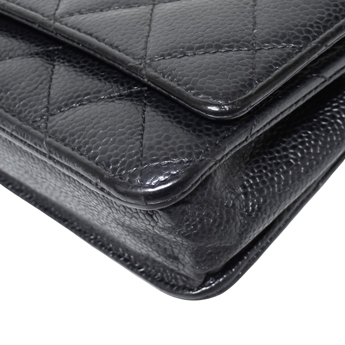 CHANEL シャネル マトラッセ キャビアスキン チェーンウォレット AP0250 ブラック ゴールド金具 ブラック レディース ショルダーバッグ