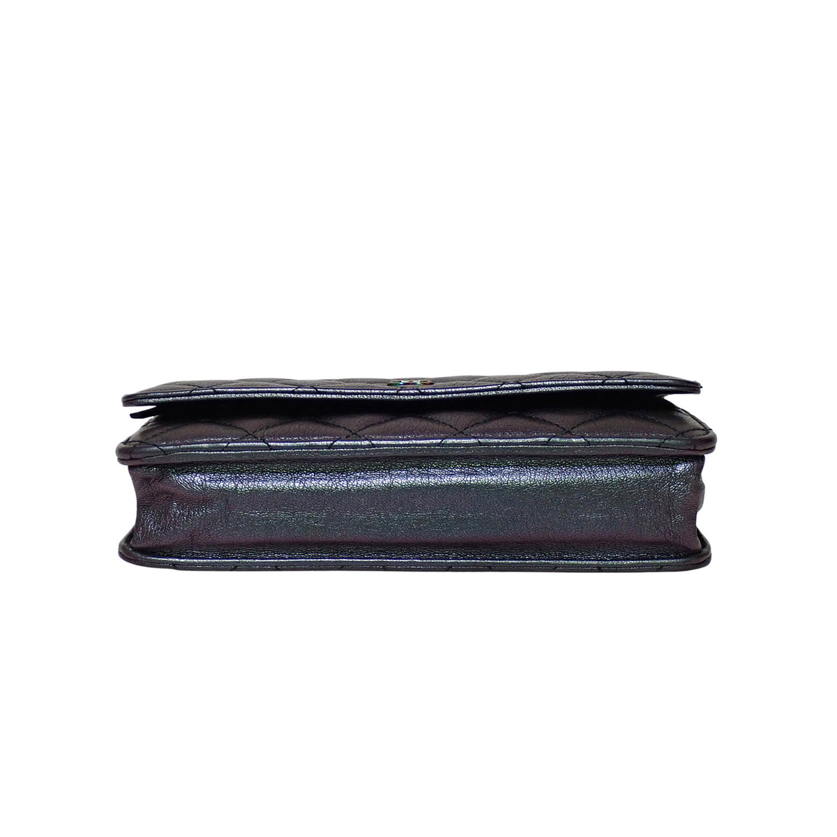 CHANEL シャネル マトラッセ クラシック チェーンウォレット パープル レインボー金具 パープル レディース ショルダーバッグ