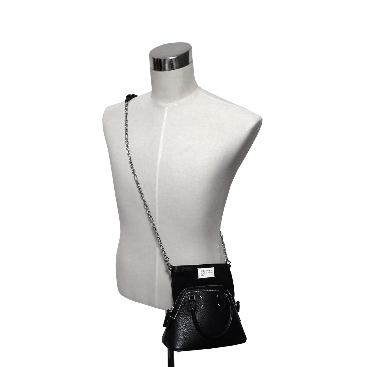 Maison Margiela メゾンマルジェラ 5AC マイクロ 2WAY ハンドバッグ S56WG0081P4455T8013 ブラック レディース ショルダーバッグ