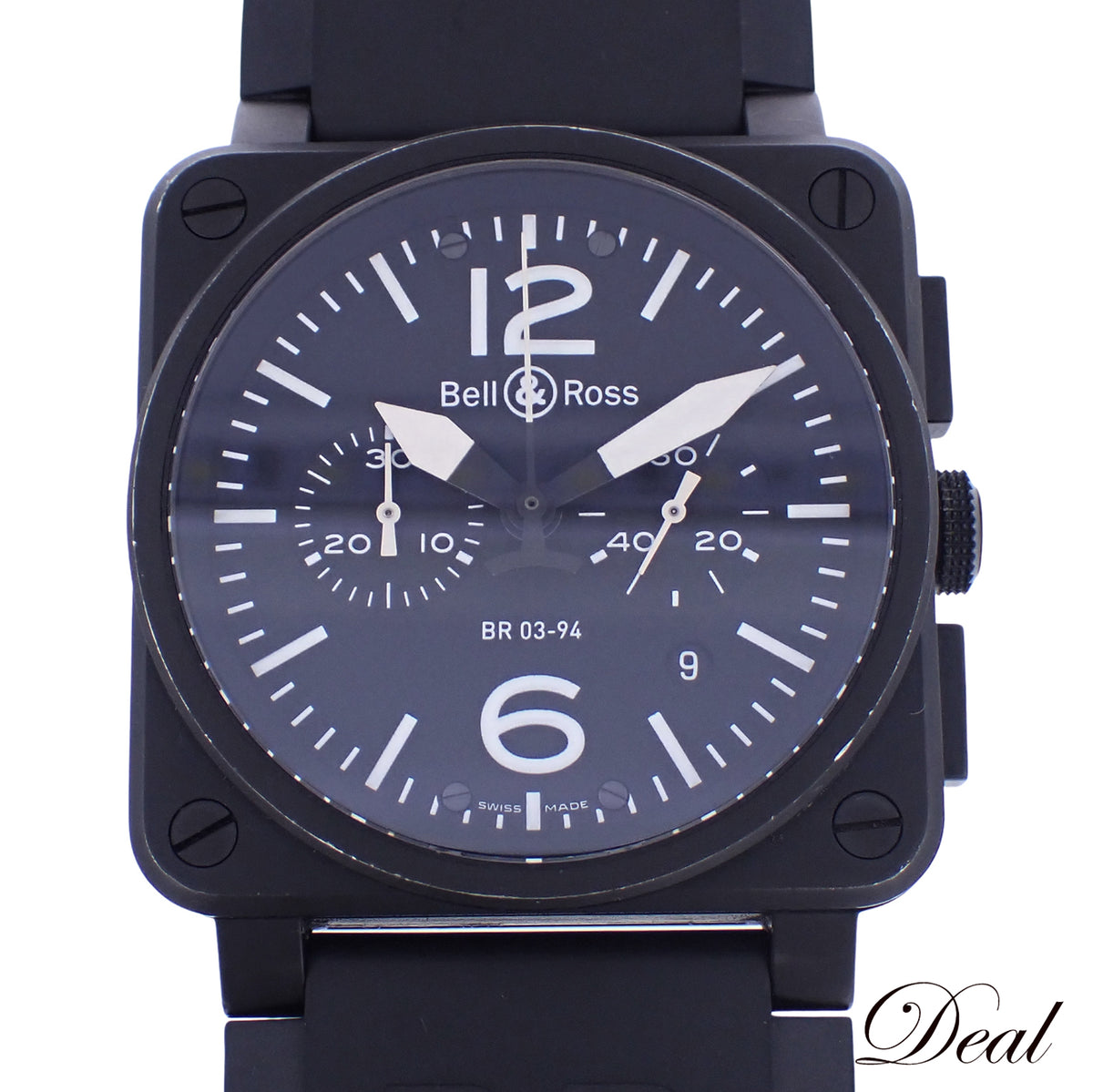 Bell＆Ross ベル＆ロス BR03-94 クロノ ブラックマット BR03-94-S メンズ 腕時計