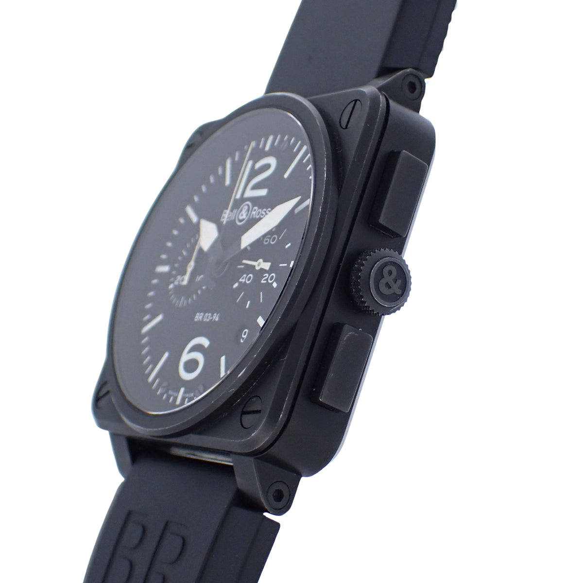 Bell＆Ross ベル＆ロス BR03-94 クロノ ブラックマット BR03-94-S メンズ 腕時計
