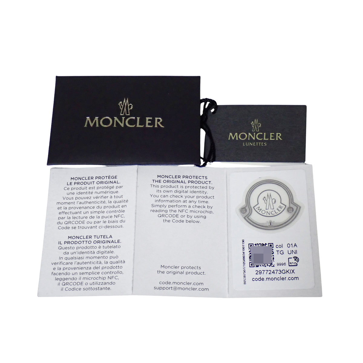 MONCLER モンクレール Palm Angels コラボ スクエアフレーム 53▢19 145 0252-P ユニセックス ブラック メンズ サングラス