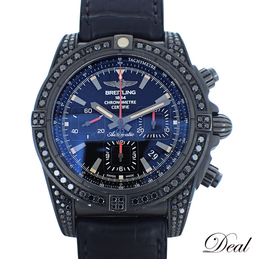 世界限定100本 BREITLING ブライトリング クロノマット44 ブラックダイヤ ブラックスチール MB0111AV/BE35 メンズ 腕時計