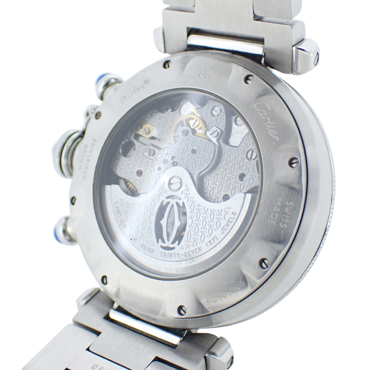 Cartier カルティエ パシャ38 クロノグラフ W31030H3 メンズ 腕時計