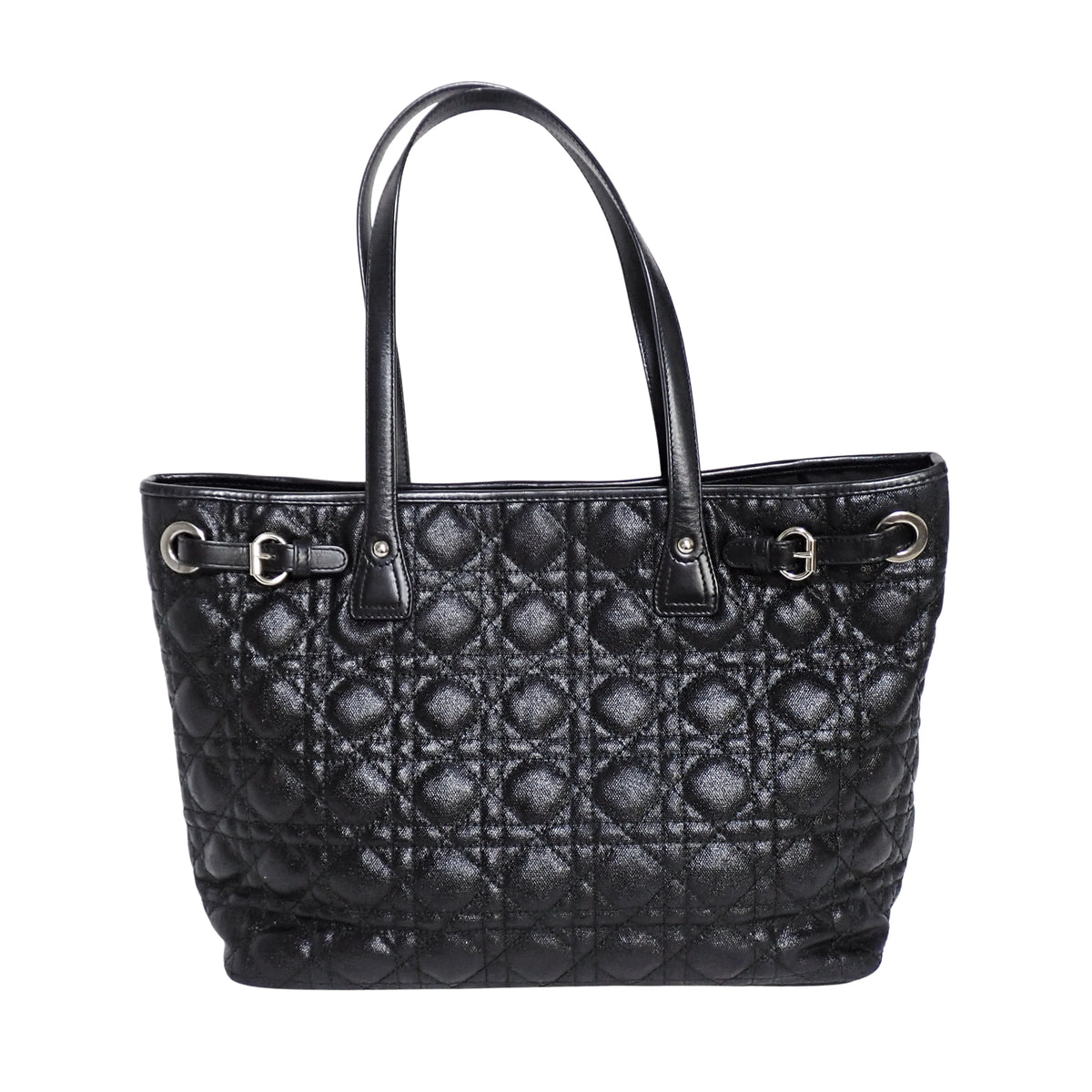 DIOR ディオール パナレア カナージュ ブラック ブラック レディース トートバッグ