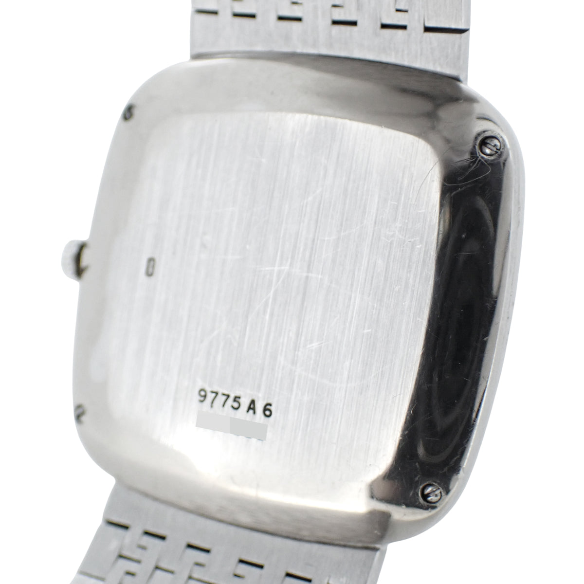 K18WG ベゼルダイヤ PIAGET ピアジェ スクエア トラディション オニキス パヴェダイヤ 9775A6 金無垢 メンズ 腕時計