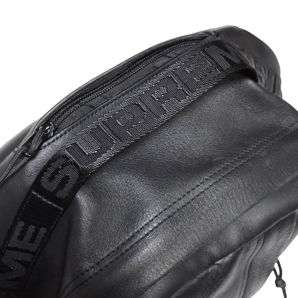 Supreme シュプリーム レザー バックパック 23AW ロゴ リュック ブラック メンズ リュック・デイパック