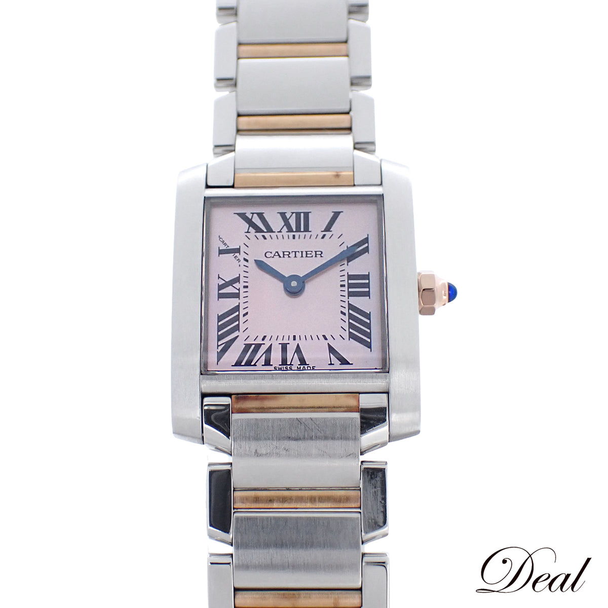 Cartier カルティエ タンクフランセーズ SM W51027Q4 ピンクシェル SS/PG レディース 腕時計