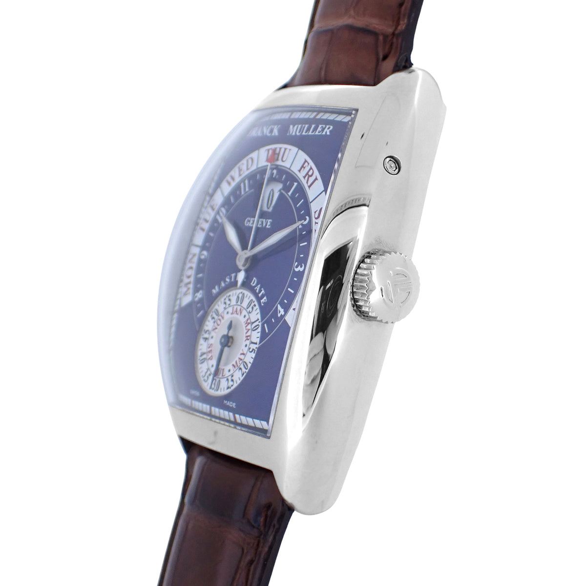 未使用 展示品 FRANCK MULLER フランクミュラー マスターデイト グランギシェ 8880GGDT ブルー メンズ 腕時計