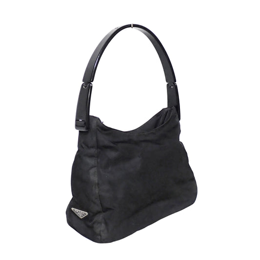 PRADA プラダ ロゴ ナイロン ブラック B8172 ブラック レディース ハンドバッグ