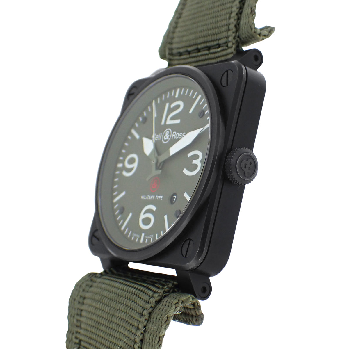 Bell＆Ross ベル＆ロス BR03-02 ミリタリー BR03-02-S メンズ 腕時計