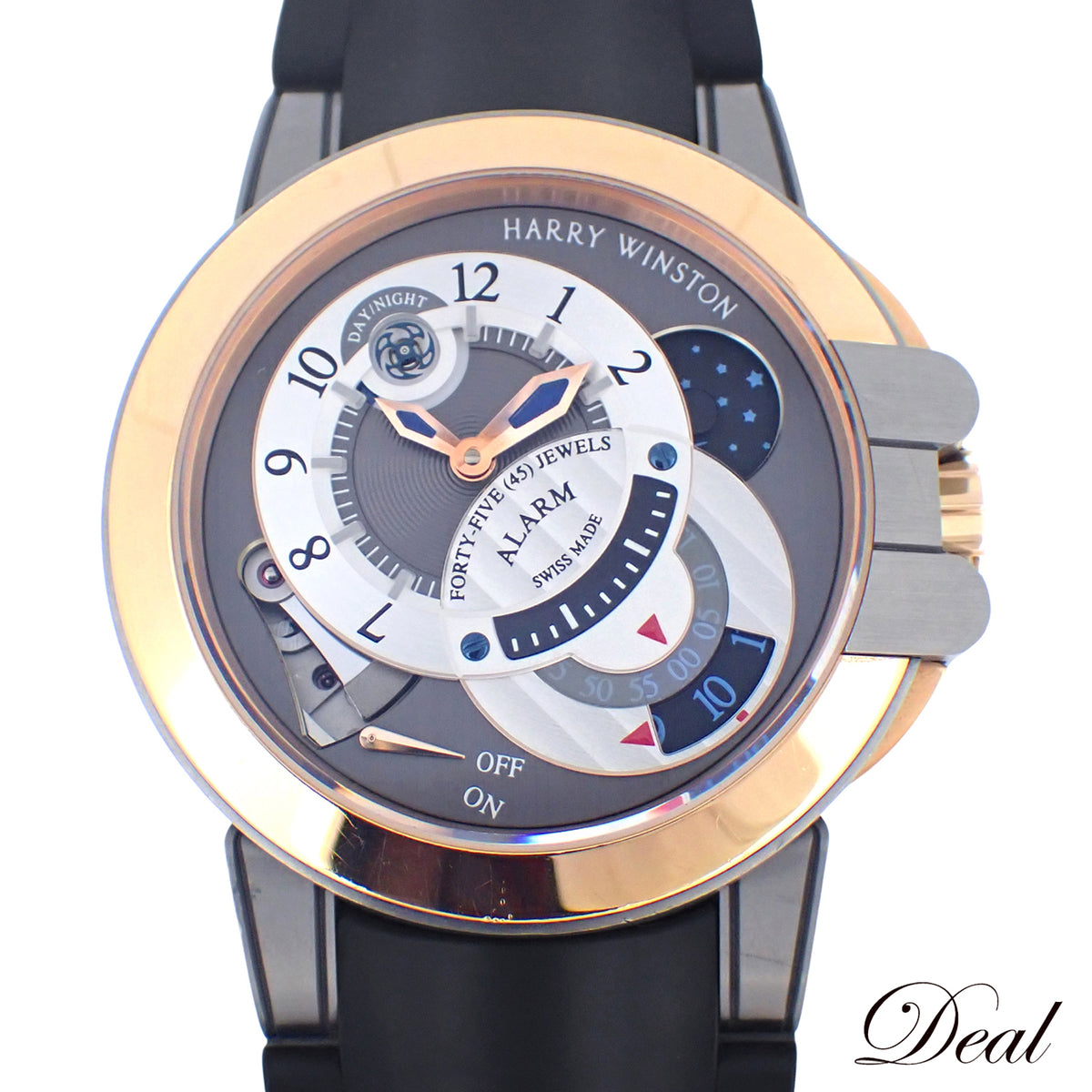 Harry Winston ハリーウィンストン オーシャン プロジェクト Z6 エキセンターアラーム 400/MMAC44WZ K18PG ザリウム メンズ 腕時計