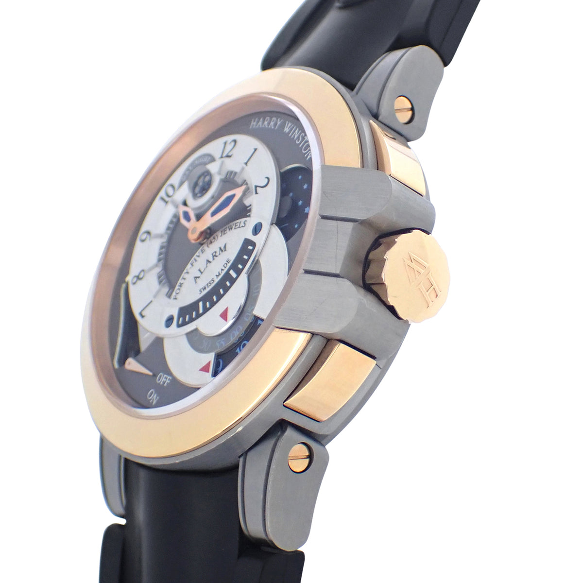 Harry Winston ハリーウィンストン オーシャン プロジェクト Z6 エキセンターアラーム 400/MMAC44WZ K18PG ザリウム メンズ 腕時計