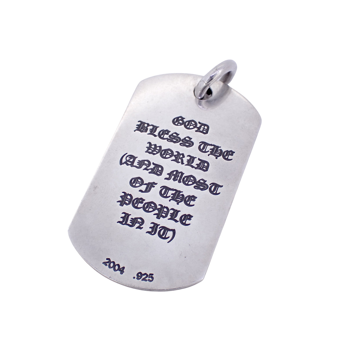 CHROME HEARTS クロムハーツ ゴッドブレスドッグタグ ラージ SV925 ネックレストップ メンズ ペンダントトップ