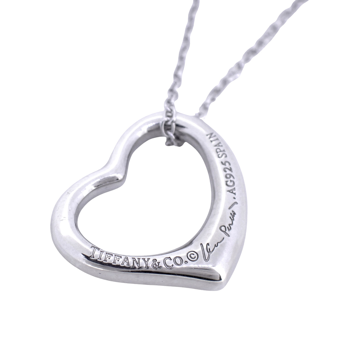 TIFFANY&Co. ティファニー オープンハート SV925 シルバー シルバー レディース ネックレス