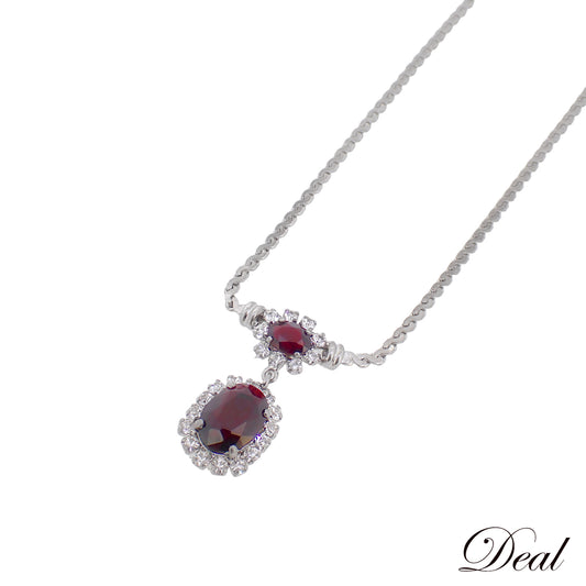 DIOR ディオール カラーストーン ラインストーン レッド レッド レディース ネックレス