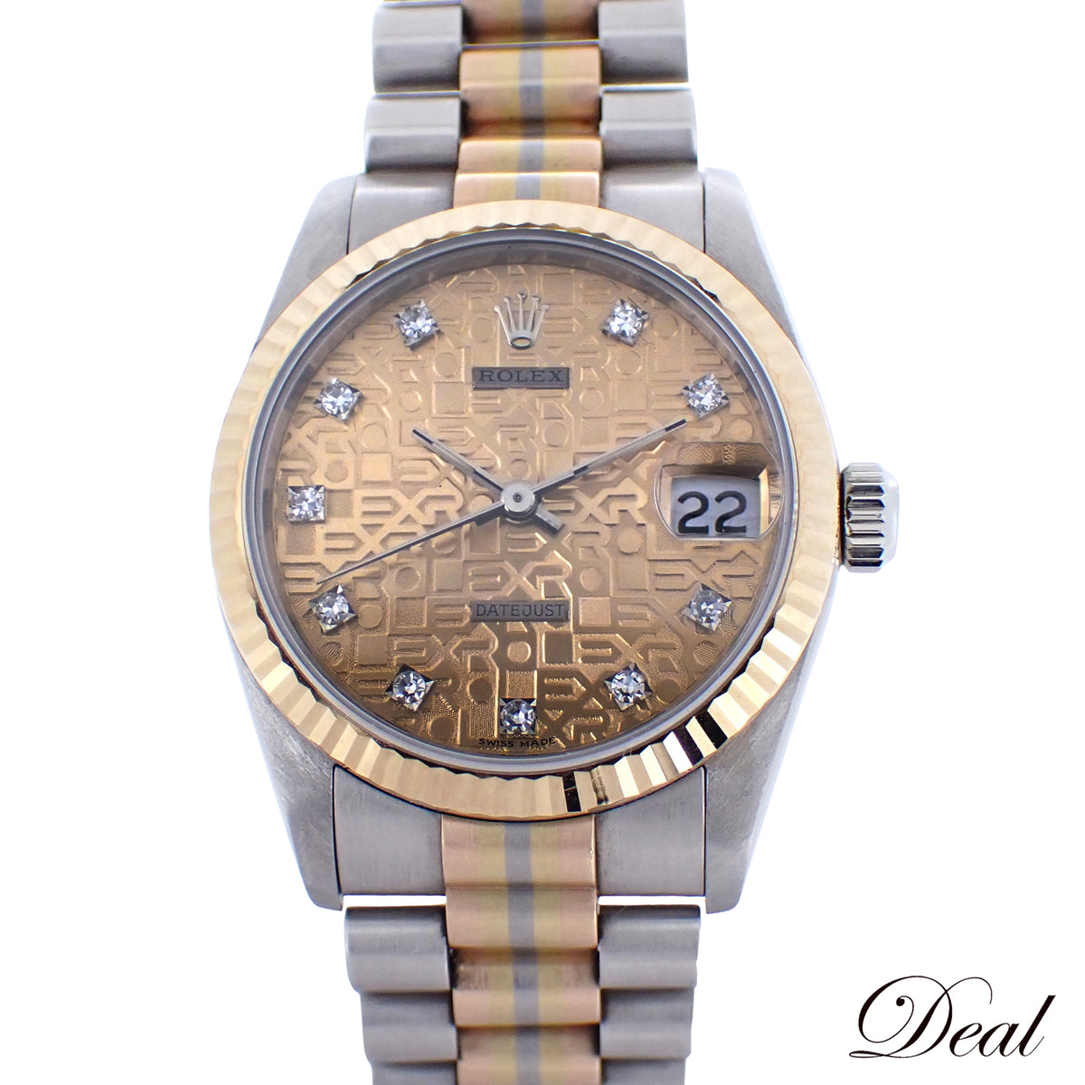 ROLEX ロレックス デイトジャスト トリドール コンピュータ E 68279B 10Pダイヤ ボーイズ ユニセックス メンズ 腕時計