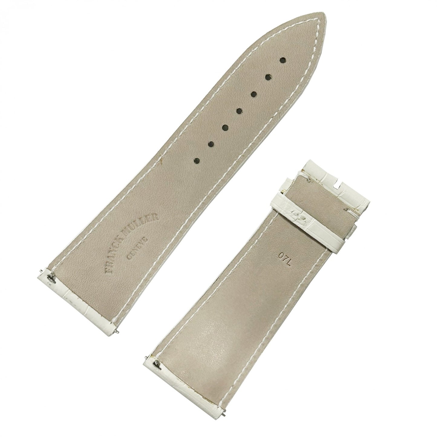 FRANCK MULLER フランクミュラー  純正 革 ベルト  ホワイト  メンズ 時計ベルト