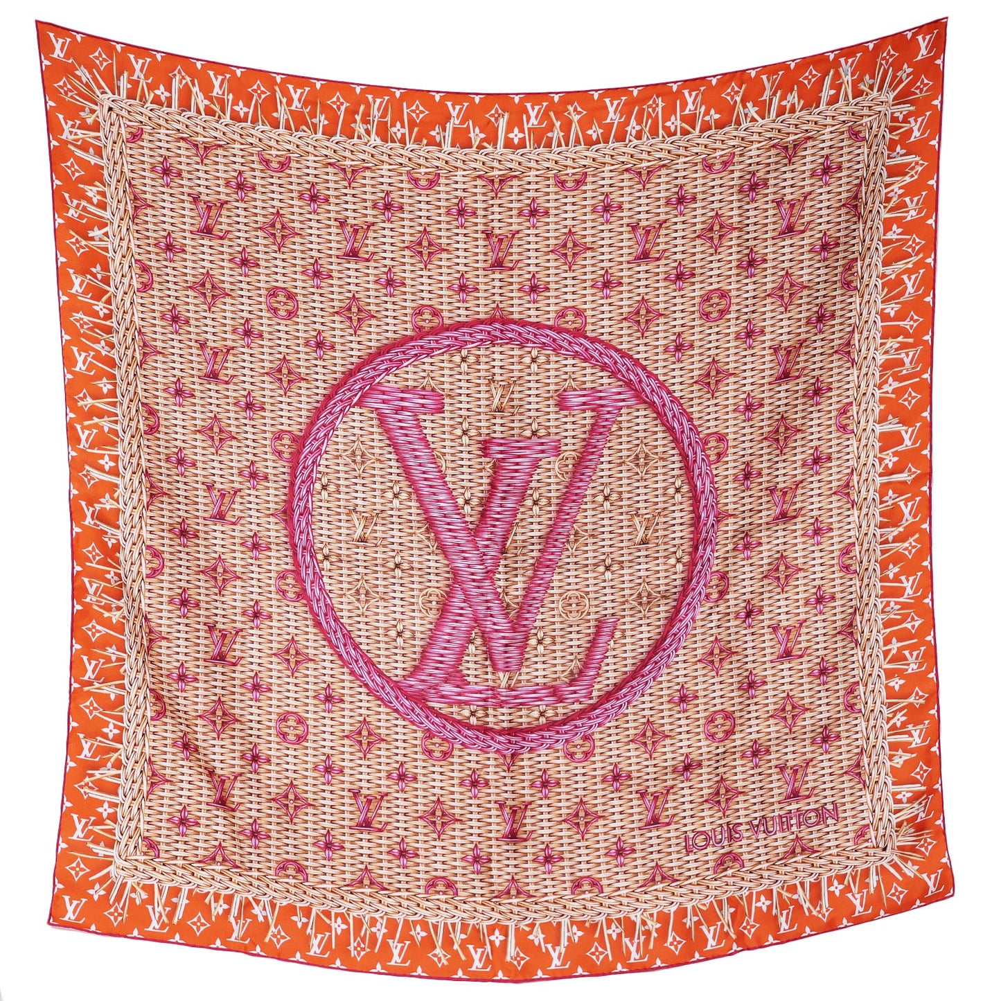 LOUIS VUITTON ルイ・ヴィトン カレ90 モノグラム ラタン M90647 オレンジ レディース スカーフ
LV