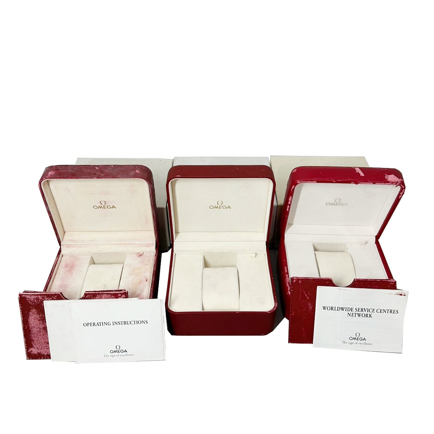 OMEGA オメガ  腕時計 箱 BOX 3点セット  レッド  メンズ 時計パーツ