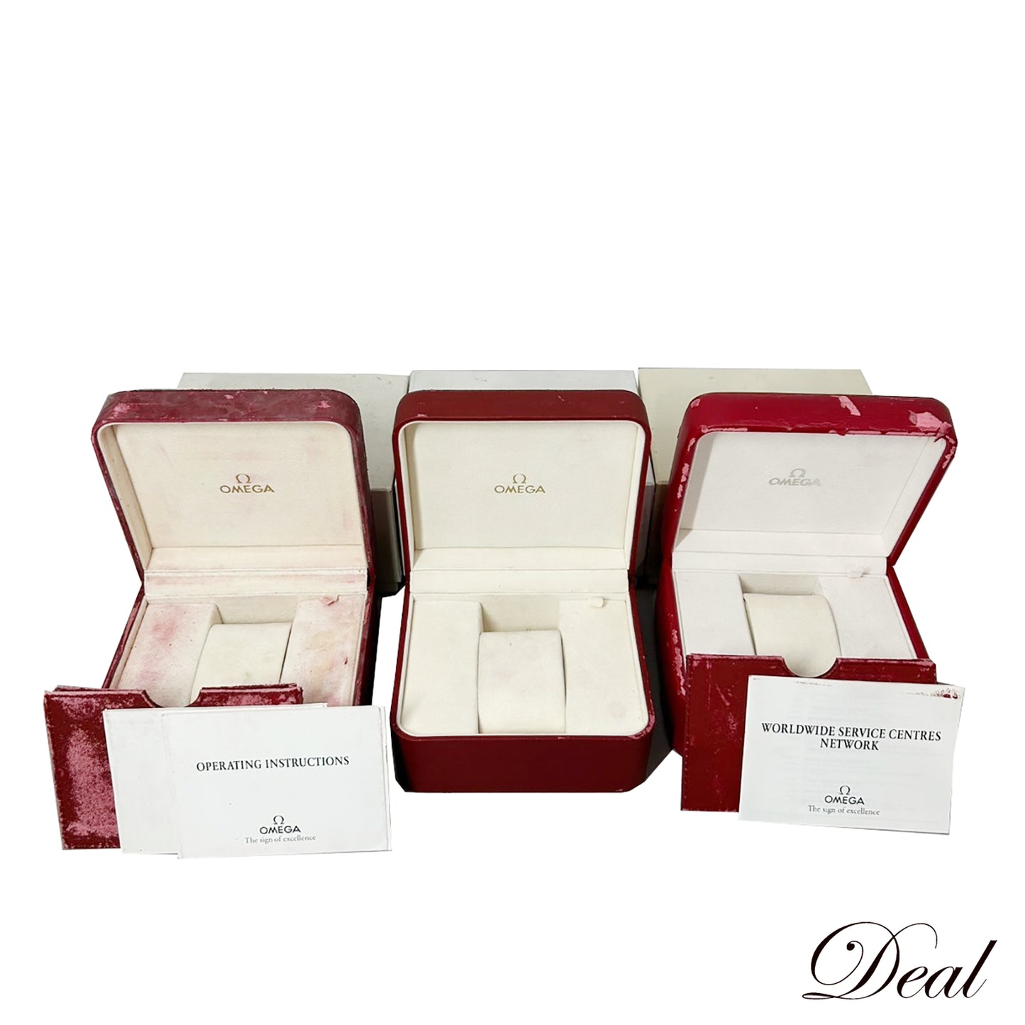 OMEGA オメガ  腕時計 箱 BOX 3点セット  レッド  メンズ 時計パーツ